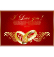 Floral valentine card vector image