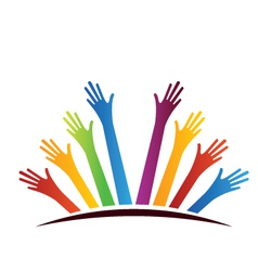 United Hands vector image