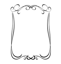 Simple black ornamental decorative frame vector image