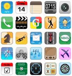 Multimedia icons set vector image