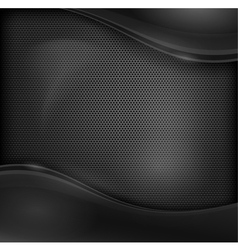 Metal black background vector image