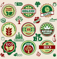 Healthy natural label vector image
