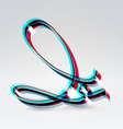 Fantasy plastic 3d glowing ribbon typeface Fantasy plastic 3d glowing ribbon typeface vector image