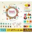 Travel and tourism infographics with data icons vector image