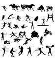 Set of sport silhouettes vector image