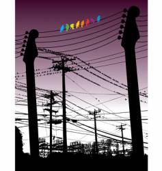Electricity guitars vector image