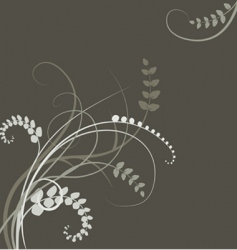 Floral background - plant leaves vector image