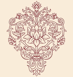 Ornage Lotus Flower vector image