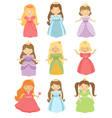 Fairy princesses set vector image