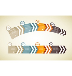 Four colored paper arrows with place for your own vector image