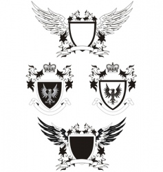 Grunge shields vector image