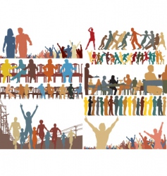 Foreground people vector image