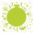 Green globe vector image