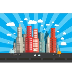 Flat Design City vector image