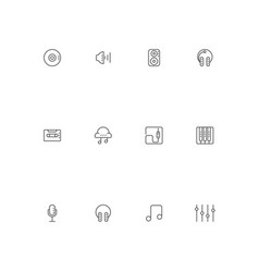 Outline music icons for a studio app and website Outline music icons for a studio app and website vector image