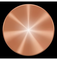 Realistic copper button eps10 Isolated vector image