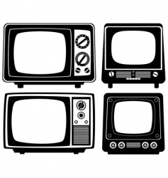 Retro TV set vector image