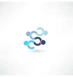 Hands connecting icon vector image