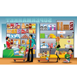 Supermarket shopping vector image