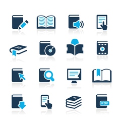 Book Icons Azure Series vector image