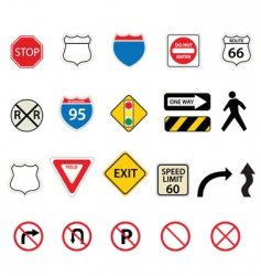 Traffic signs vector image
