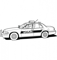 Police cruiser vector image