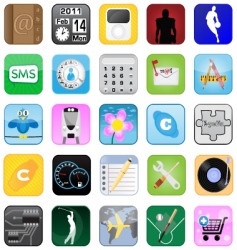 Multimedia icons set vector image