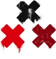 Grunge cross set vector image