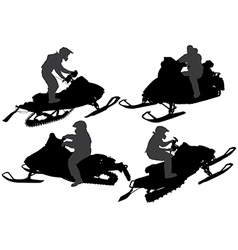 Snowmobiling Silhouette vector image