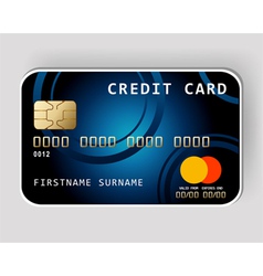Blue credit card vector image