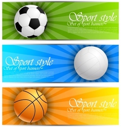 Set of sport banners vector image