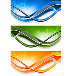 Set of wavy banners Set of wavy banners vector image