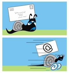 Escargot 2vitesses vector image