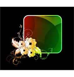 Abstract colorful floral frame vector image