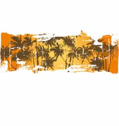 Grunge Hawaii scene vector image