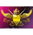 Winged shield vector image
