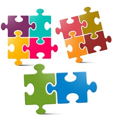 Puzzle - Jigsaw Pieces on White Background vector image