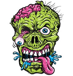 Detailed Zombie Head vector image