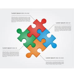 Concept of colorful puzzle pieces vector image