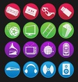 Movie and Music Entertainment Icon Gradient Style vector image