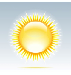 Shiny sun in the sky vector image