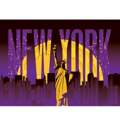 New York night vector image