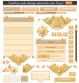 Creative web elements royal set vector image