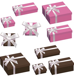 A festive box with a bow vector image