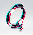 Fantasy plastic 3d glowing ribbon typeface Fantasy plastic 3d glowing ribbon typeface vector image