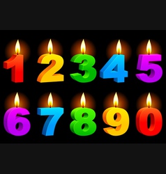 Numbered candles vector image