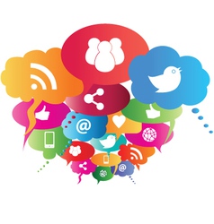 Social media icons vector image