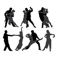 Tango Dancers Silhouette vector image