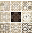 Seamless vintage backgrounds set brown baroque pat vector image