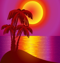 Tropical Island background vector image